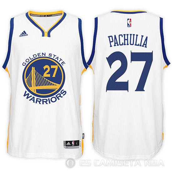 Camiseta Pachulia #27 Golden State Warriors Blanco - Haga un click en la imagen para cerrar